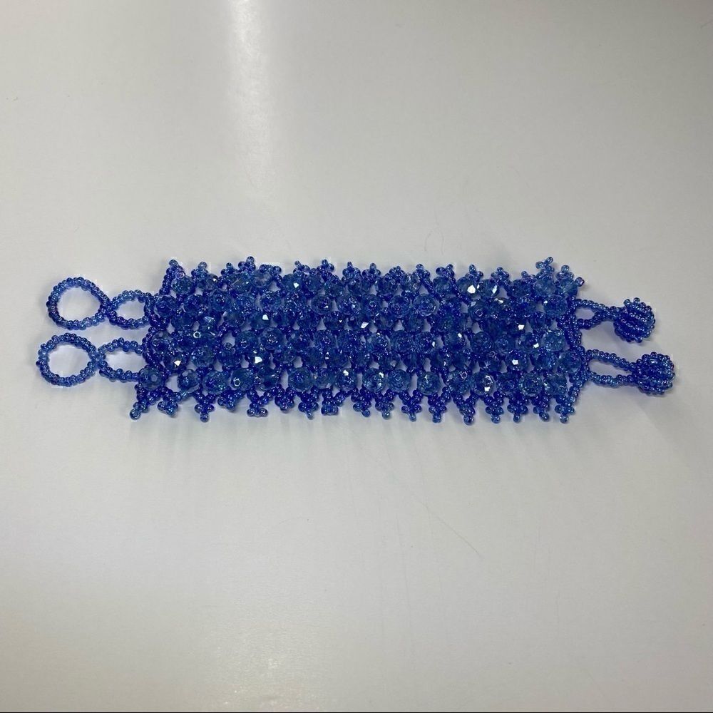 Handmade Light Blue Beaded Bracelet